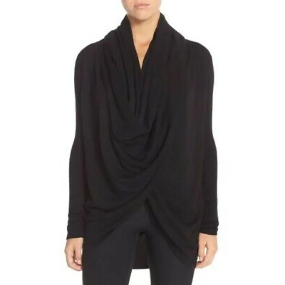 Nordstrom Lingerie Long Wrap Cardigan Burgundy / Wine / Maroon